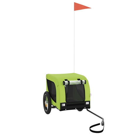 Vidaxl Dog Bike Trailer Oxford Fabric oraz żelaza zielona i czarna