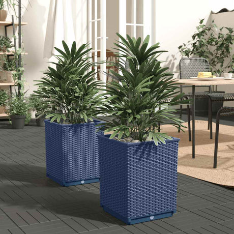 Donice Vidaxx 2 szt. 30x30x37 cm polipropylen niebiesko-szary