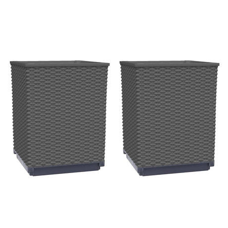 Donice Vidaxx 2 szt. 30x30x37 cm polipropylen czarne