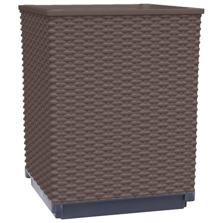 Vidaxl plantenbakken 4 st 30x30x37 cm polypropeen bruin