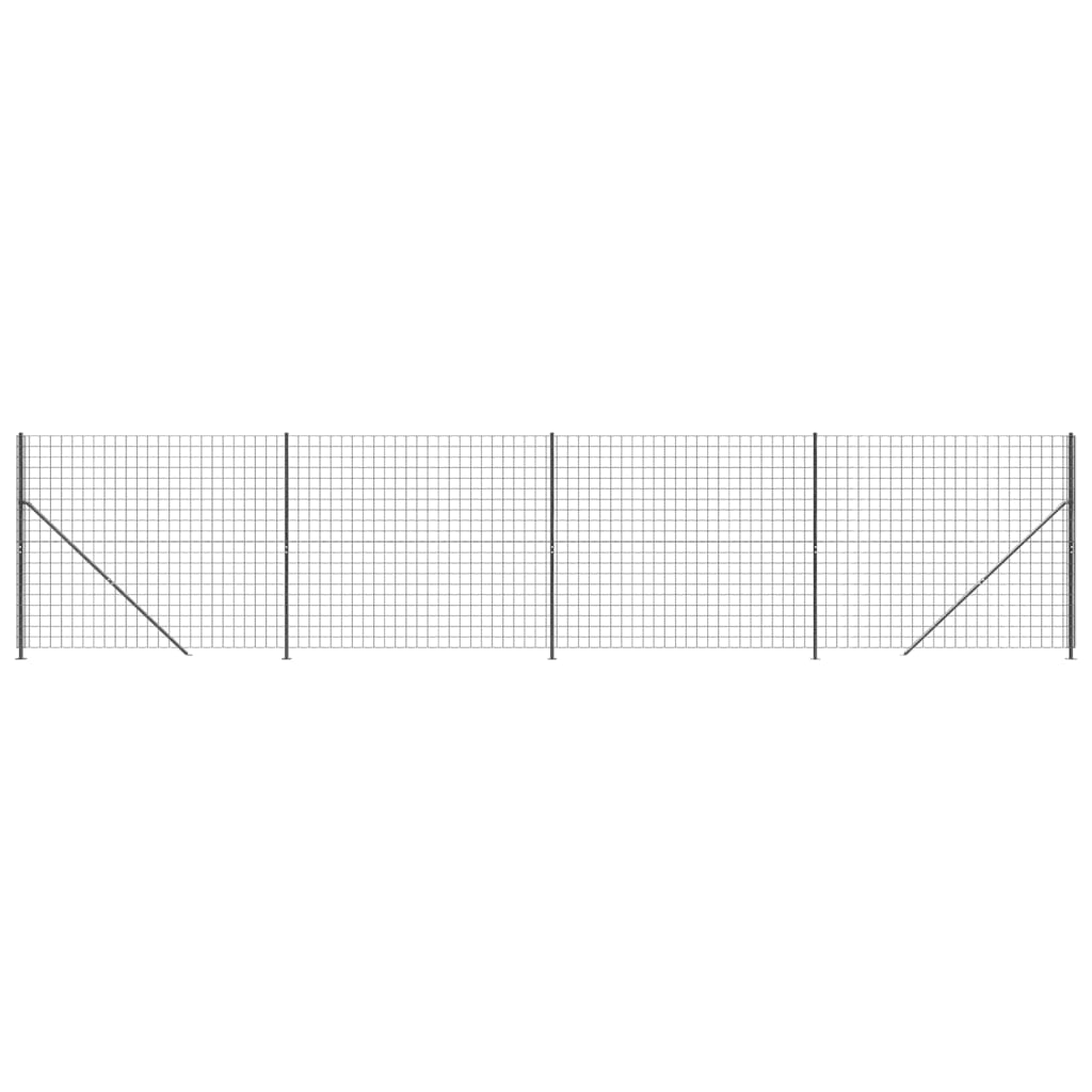 Ogrodzenie z siatki drucianej Vidaxxl z kołnierzem 1,8x10 m w kolorze antracytowym