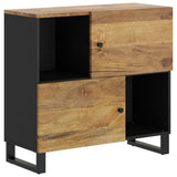 Vidaxl dressoir met 2 deuren 80x33x75 cm massief mangohout