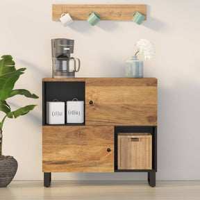 Vidaxl dressoir met 2 deuren 80x33x75 cm massief mangohout