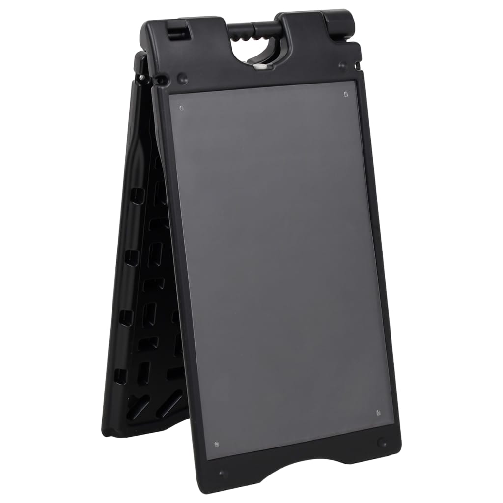 Vidaxl Sandwichbord 45x7x84.5 cm HDPE Black