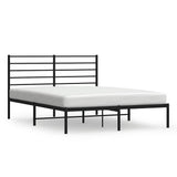 Vidaxl bedframe met hoofdbord metaal zwart 160x200 cm
