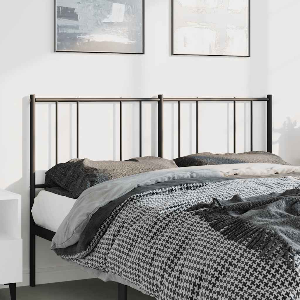 Vidaxl vervangend hoofdbord 150 cm metaal zwart