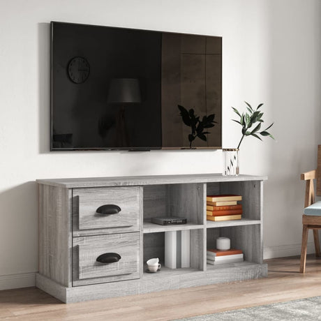 Vidaxl tv-meubel 102x35,5x47,5 cm bewerkt hout grijs sonoma eikenkleur