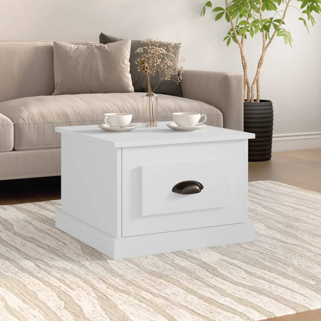 Vidaxl salontafel 50x50x35 cm bewerkt hout wit