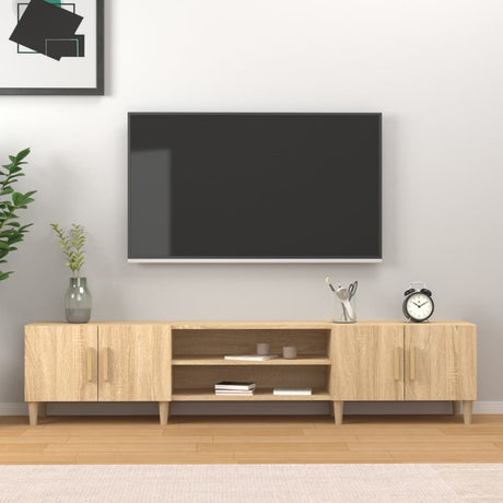 Vidaxl tv-meubel sonoma eiken 180x31,5x40 cm bewerkt hout