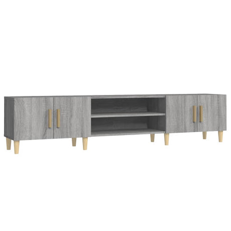 Vidaxl tv-meubel 180x31,5x40 cm bewerkt hout grijs sonoma eikenkleurig