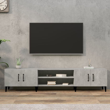 Vidaxl tv-meubel 180x31,5x40 cm bewerkt hout betongrijs