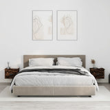 Vidaxl nachtkastjes 2 st wandgemonteerd 41,5x36x28 cm gerookt eiken