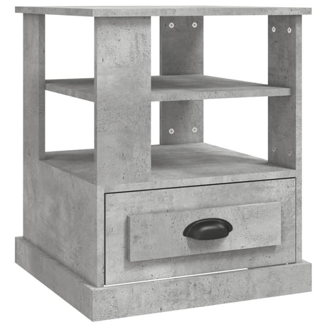 Vidaxl bijzettafel 50x50x60 cm bewerkt hout betongrijs