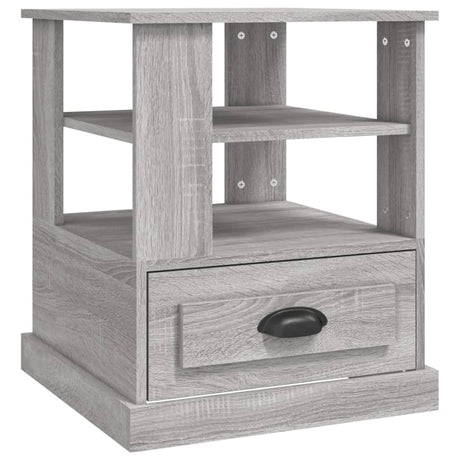 Vidaxl bijzettafel 50x50x60 cm bewerkt hout grijs sonoma eikenkleurig