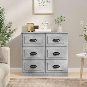 Vidaxl dressoir 70x35,5x67,5 cm bewerkt hout betongrijs