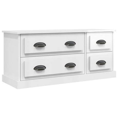 Vidaxl tv-meubel 100x35,5x45 cm bewerkt hout hoogglans wit