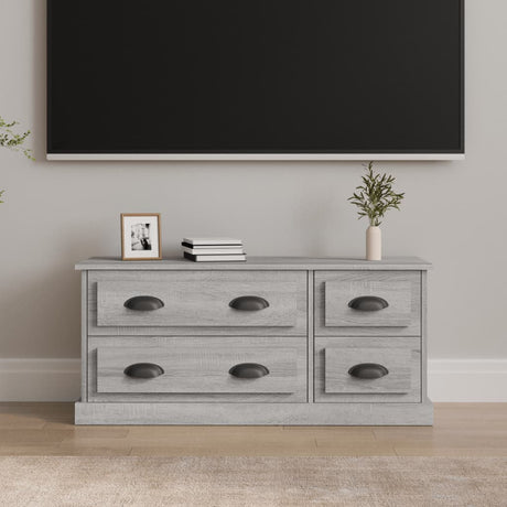 Vidaxl tv-meubel 100x35,5x45 cm bewerkt hout grijs sonoma eikenkleurig