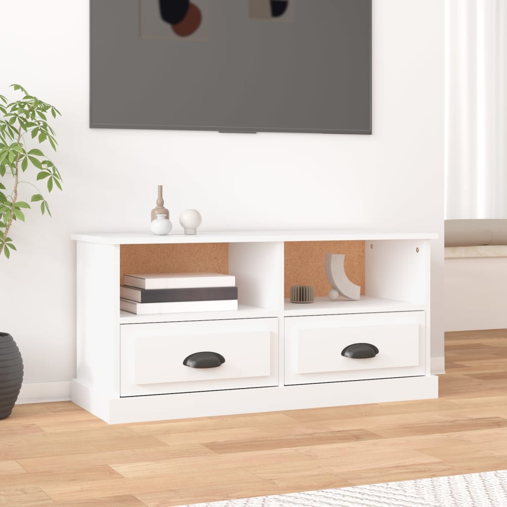 Vidaxl tv-meubel 93x35,5x45 cm bewerkt hout wit