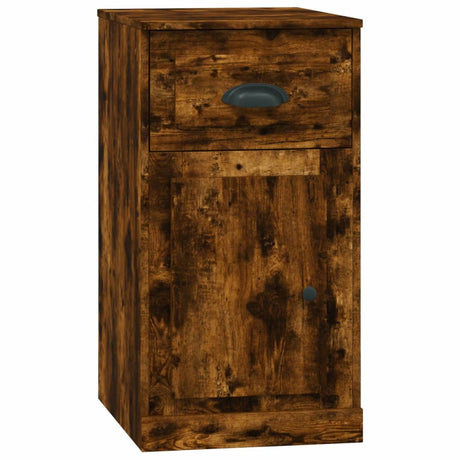Vidaxl bijzetkast met lade 40x50x75 cm bewerkt hout gerookt eikenkleur
