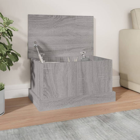 Vidaxl opbergbox 50x30x28 cm bewerkt hout grijs sonoma eikenkleurig