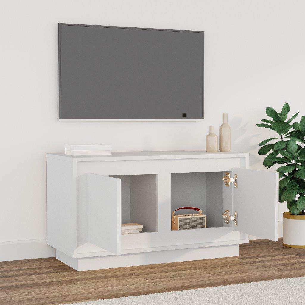 Vidaxl tv-meubel 80x35x45 cm bewerkt hout wit