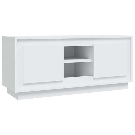 Vidaxl tv-meubel 102x35x45 cm bewerkt hout wit