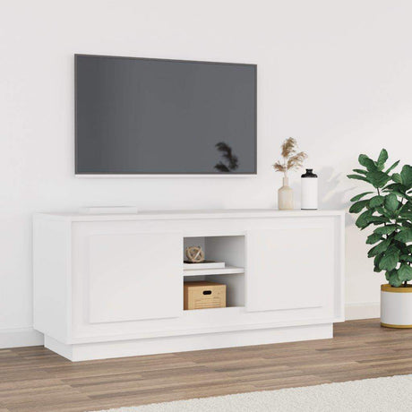Vidaxl tv-meubel 102x35x45 cm bewerkt hout wit