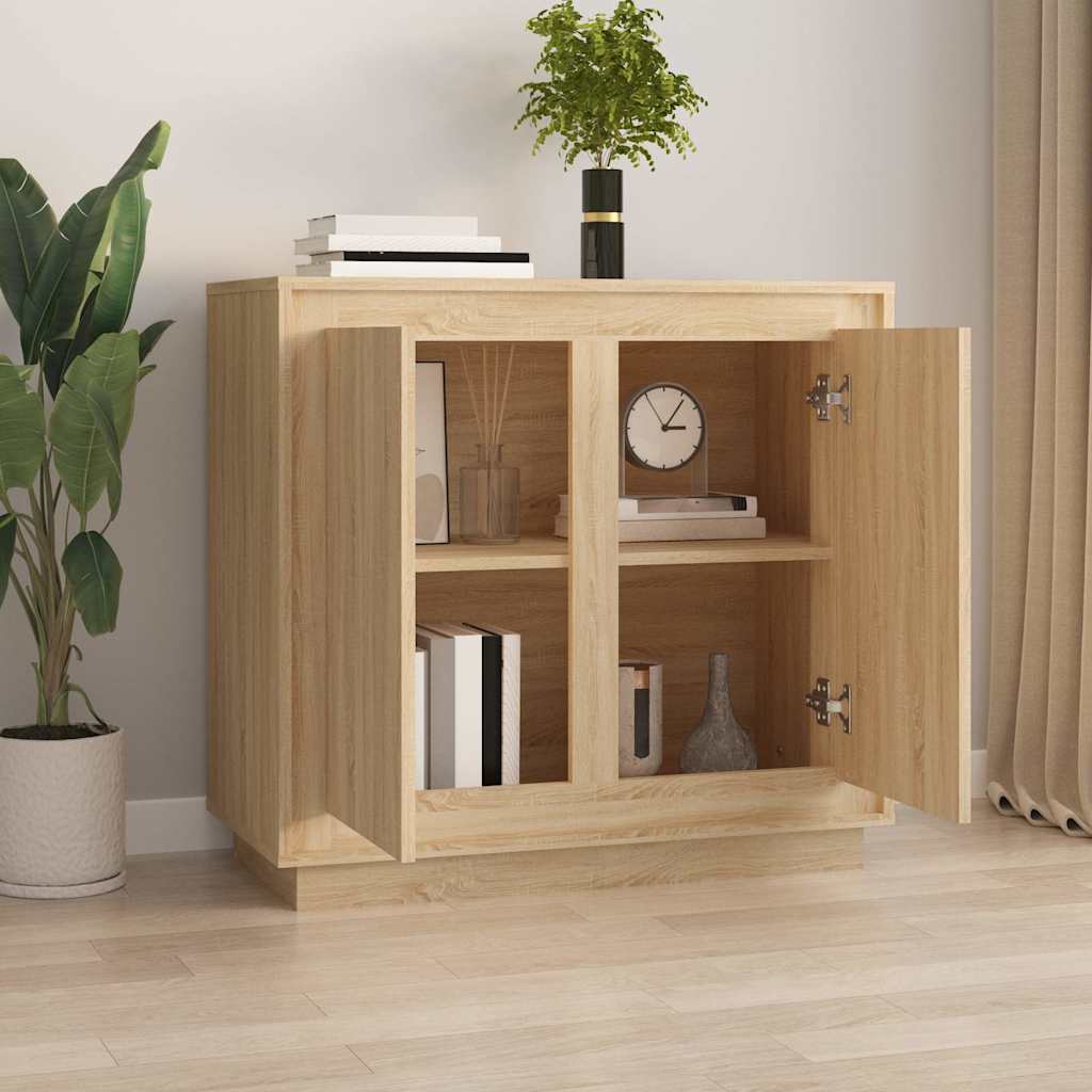 Vidaxl dressoir 80x34x75 cm bewerkt hout sonoma eikenkleurig