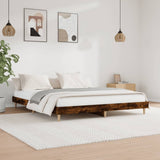Vidaxl bedframe zonder matras hout gerookt eikenkleurig 150x200 cm