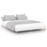 Vidaxl bedframe led massief hout wit 120x200 cm