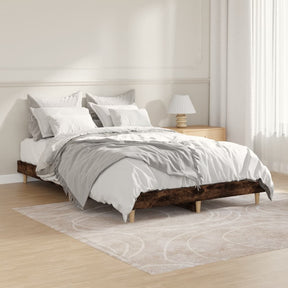 Vidaxl bedframe zonder matras hout gerookt eikenkleurig 120x190 cm