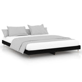 Vidaxl bedframe massief hout zwart 200x200 cm