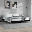 Vidaxl bedframe massief hout zwart 200x200 cm