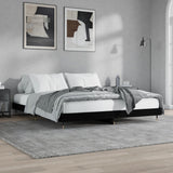 Vidaxl bedframe massief hout zwart 200x200 cm