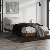 Vidaxl bedframe zonder matras bewerkt hout bruin eikenkleur 100x200 cm