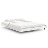 Vidaxl bedframe bewerkt hout hoogglans wit 135x190 cm