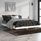 Vidaxl bedframe bewerkt hout hoogglans wit 135x190 cm