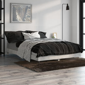 Vidaxl bedframe bewerkt hout betongrijs 120x190 cm
