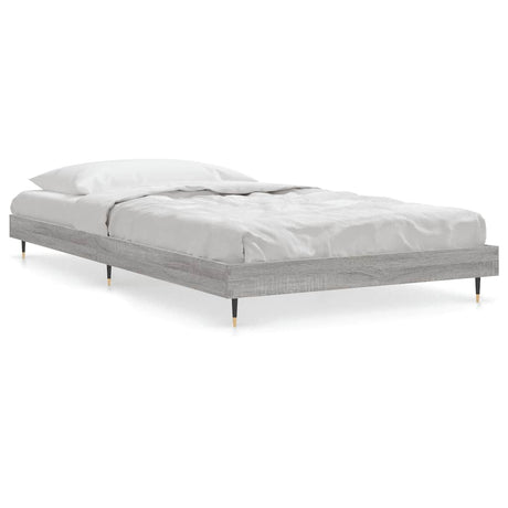 Vidaxl bedframe bewerkt hout grijs sonoma eikenkleurig 90x190 cm