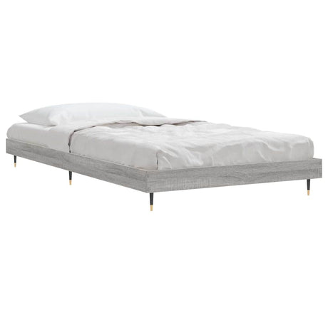 Vidaxl bedframe bewerkt hout grijs sonoma eikenkleurig 90x190 cm