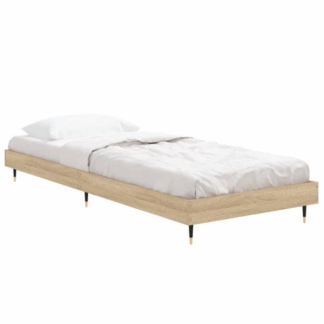 Vidaxl bedframe zonder matras hout sonoma eikenkleurig 75x190 cm