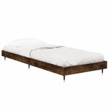 Vidaxl bedframe zonder matras hout gerookt eikenkleurig 75x190 cm