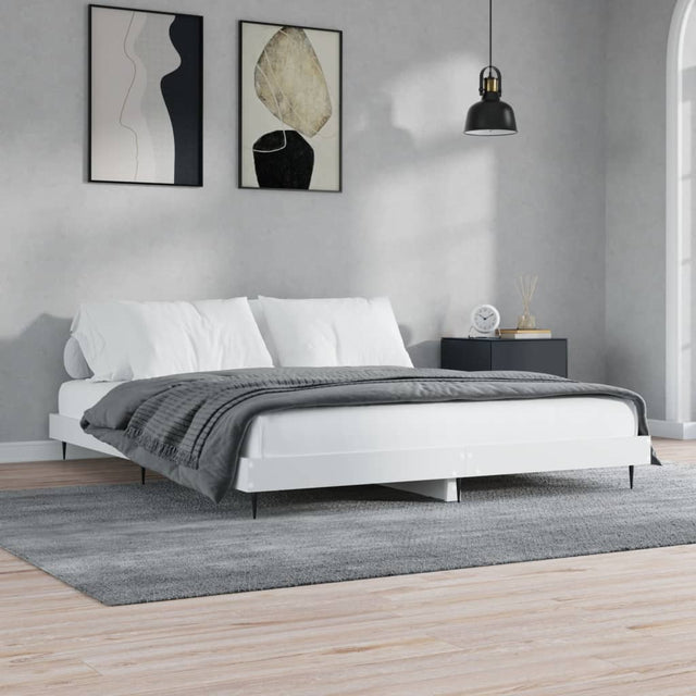 Vidaxl bedframe bewerkt hout wit 150x200 cm