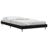 Vidaxl bedframe bewerkt hout zwart 100x200 cm