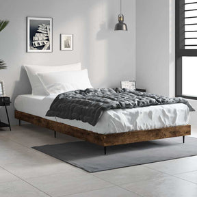 Vidaxl bedframe zonder matras hout gerookt eikenkleurig 90x200 cm