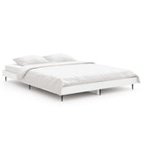 Vidaxl bedframe led massief hout wit 140x190 cm