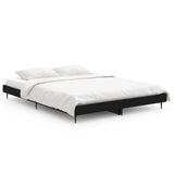 Vidaxl bedframe bewerkt hout zwart 135x190 cm