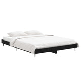 Vidaxl bedframe bewerkt hout zwart 135x190 cm