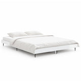 Vidaxl bedframe bewerkt hout hoogglans wit 135x190 cm