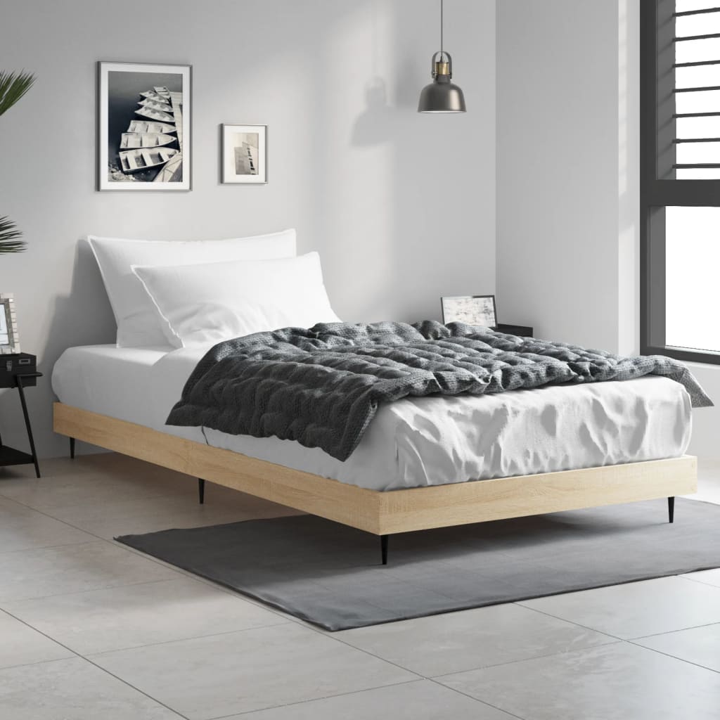 Vidaxl bedframe zonder matras hout sonoma eikenkleurig 90x190 cm